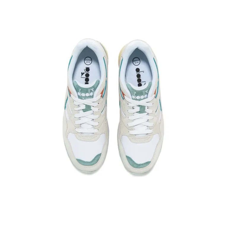 Diadora N9002 CAMO Cushioning Breathable Low-Top Running Shoes Men's White Green-4