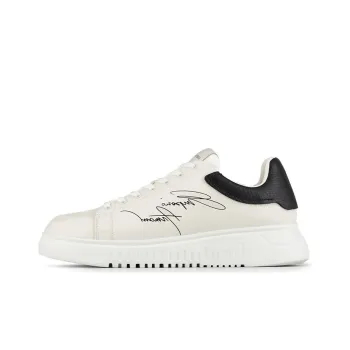 EMPORIO ARMANI Signature Logo Printed Low Top Sneakers