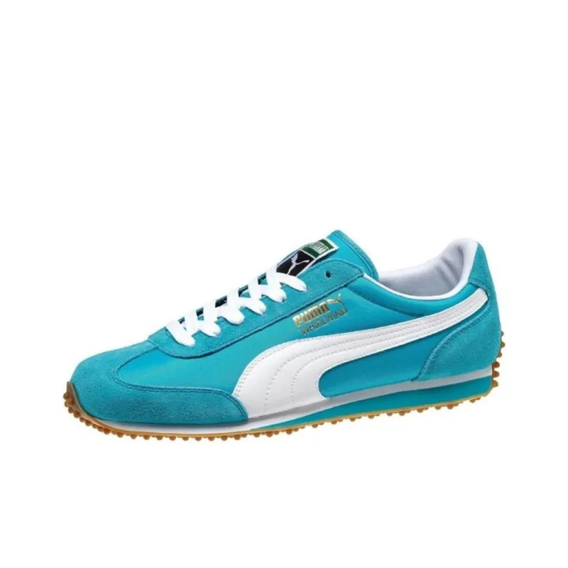 PUMA Whirlwind Classic Cushioned Slip Resistant Abrasion Resistant Breathable Low Top Running Shoes Men's Blue White-2