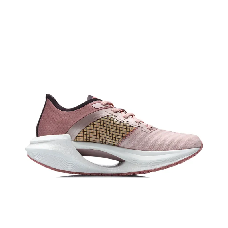 LiNing Jueying Essential Cushioning Breathable Low Top Running Shoes Women's Peach Orange Pink-1