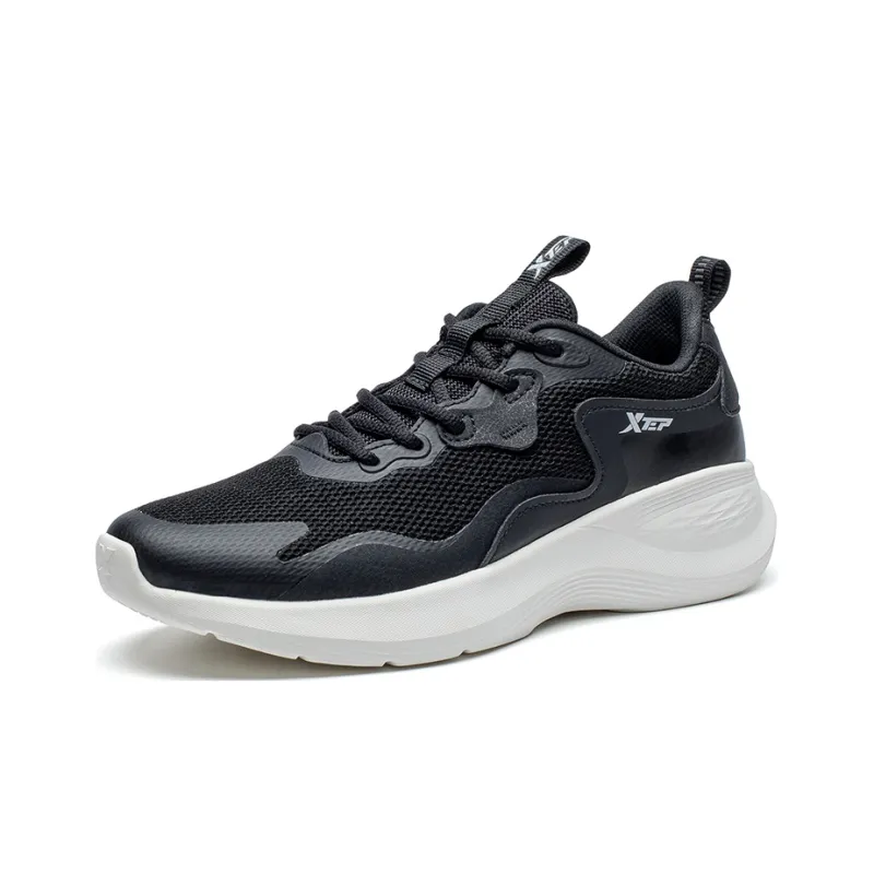 XTEP Cloud DC Cushioned Wear Resistant Breathable Low Top Casual Running Shoes Women's Black-1