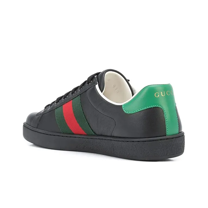 GUCCI ACE Stylish Skateboarding Shoes Men's Black-3