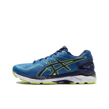 Asics Gel-Kayano 23 Wear-Resistant Low-Top Running Shoes Men's Blue Yellow 2E-Width