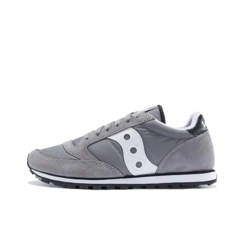 Saucony Jazz Series Cushioning, Abrasion Resistant, Breathable Support Low Top Running Shoes Women's Gray White-0