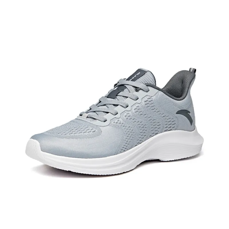 Anta Running Collection Anti-Slip Wear-Resistant Low-Top Running Shoes Mist Gray-1