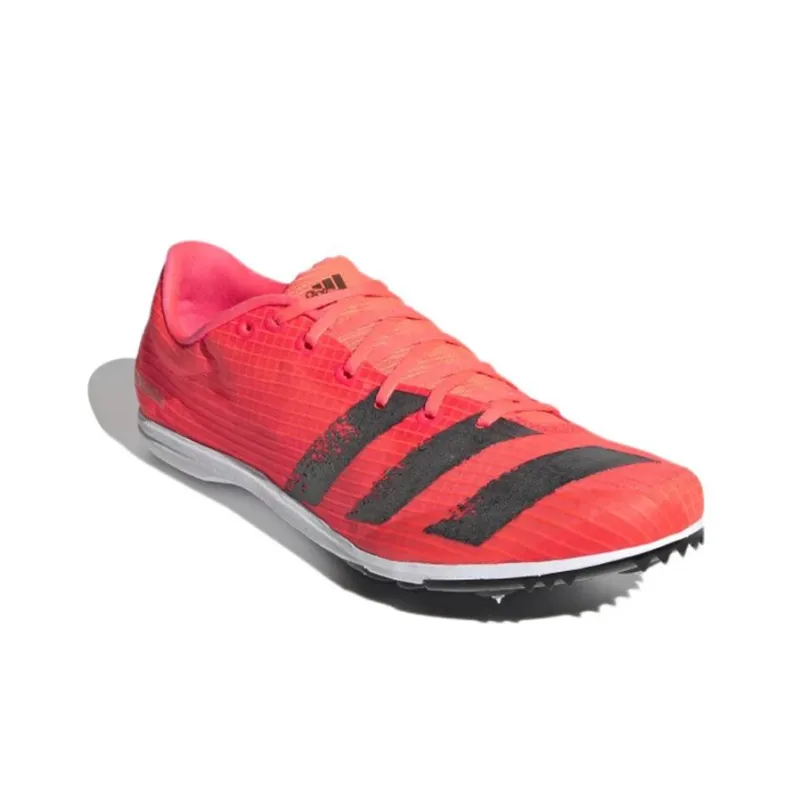 Adidas Distancestar Spikes Cushioning Wear Resistant Running Shoes Men's Red Black-2
