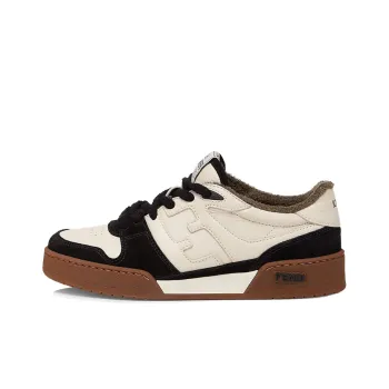 FENDI Match Low Top Suede 'Black Beige' Women's