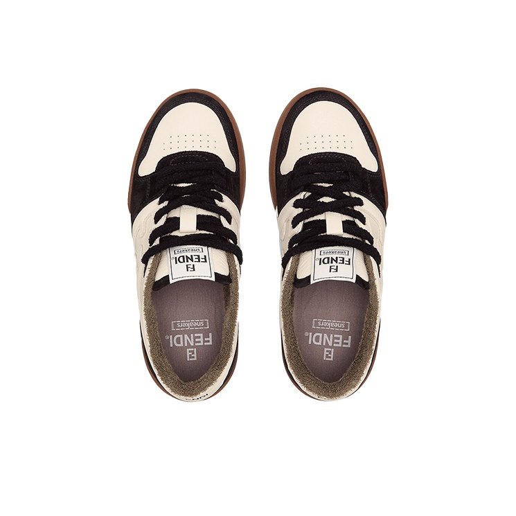 FENDI Round Toe Lace-Up Sneakers Women's Original Shoe Box