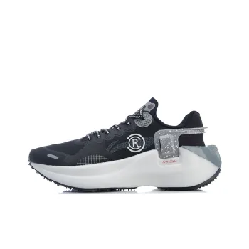 LiNing Ranger Essential Wear Resistant Slip Resistant Lightweight Low Top Running Shoes Unisex Black Gray