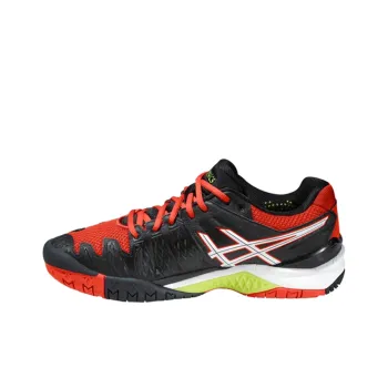 Asics Gel-Resolution 6 Running Shoes Men Low-Top Black/Red