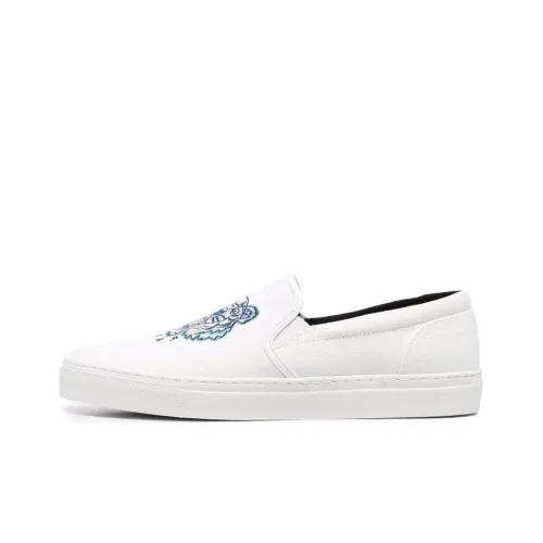 KENZO Tiger Canvas Shoes Men Low-Top White