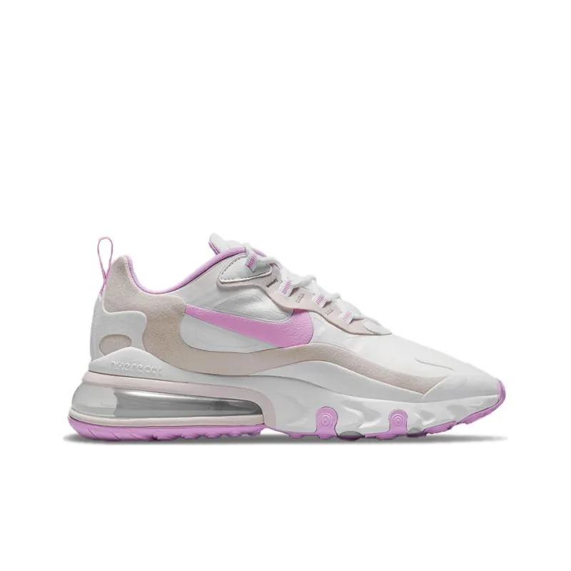 Nike Air Max 270 React 'White Fuchsia Glow Platinum Violet' Women's-1