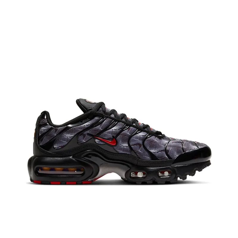 Nike Air Max Plus Cushioning Anti-Slip And Wear-Resistant Low-Top Marathon Running Shoes GS Black Gray-1