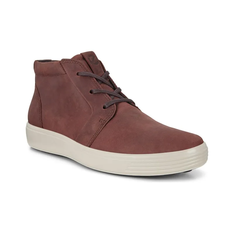 Ecco Soft 7 Skateboard Shoes Men Mid-Top Brown-2