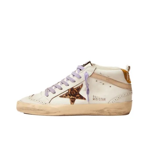 Golden Goose Mid Star Skateboard Shoes Women's Mid-Top White