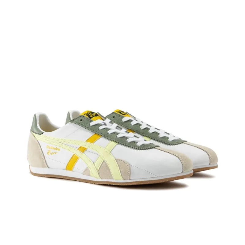 Onitsuka Tiger Runspark Shoes 'White Olive Green Yellow'-2