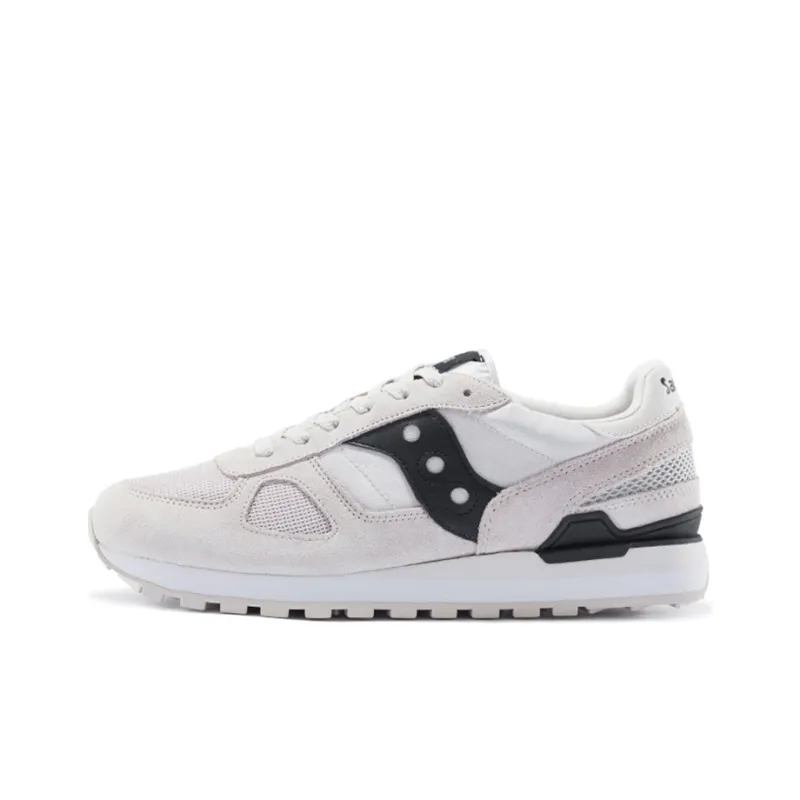 Saucony Shadow Original Cushioned Slip Resistant Abrasion Resistant Breathable Low Top Shoes Men's Gray Black-0