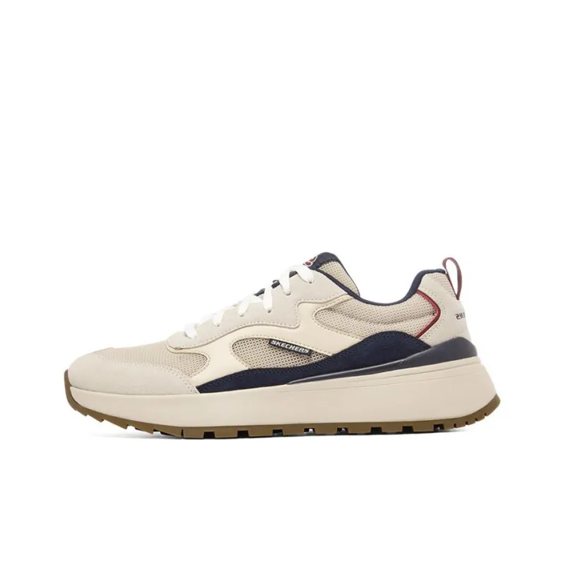 Skechers Heminger Cushioning Anti-Slip And Wear-Resistant Low-Top Running Shoes Men's Beige-0