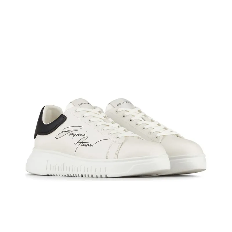 EMPORIO ARMANI Signature Logo Printed Low-Top Sneakers-2