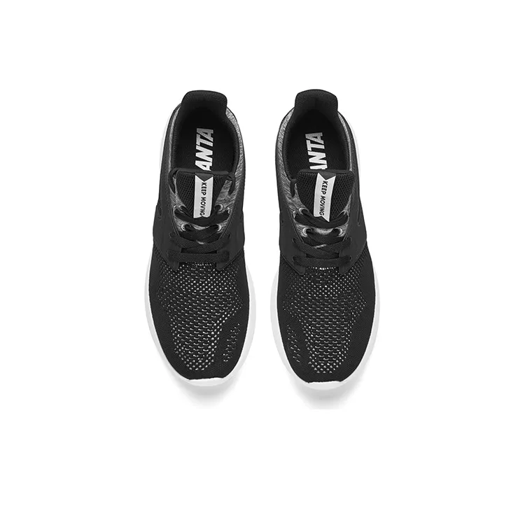 Anta Lightweight Anti-Slip Low-Top Running Shoes Men's Black Gray-3