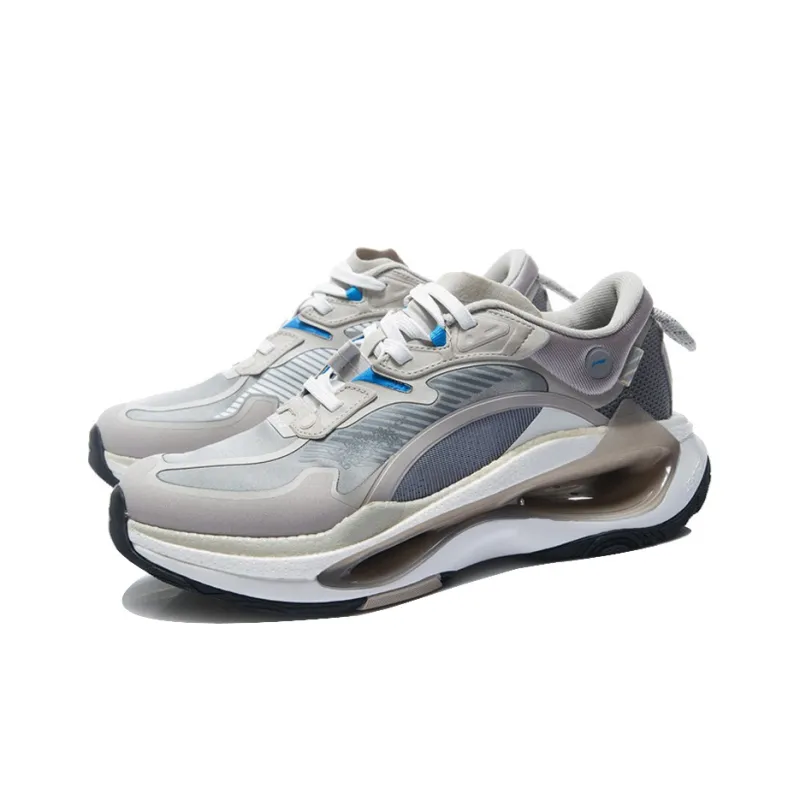 LiNing Beyond Infinity Cushioned Anti Slip And Wear Resistant Lightweight Low Top Running Shoes Men's Light Gray-2