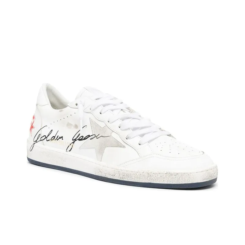 Golden Goose Ball Star Low Top Skateboard Shoes Men's White-1
