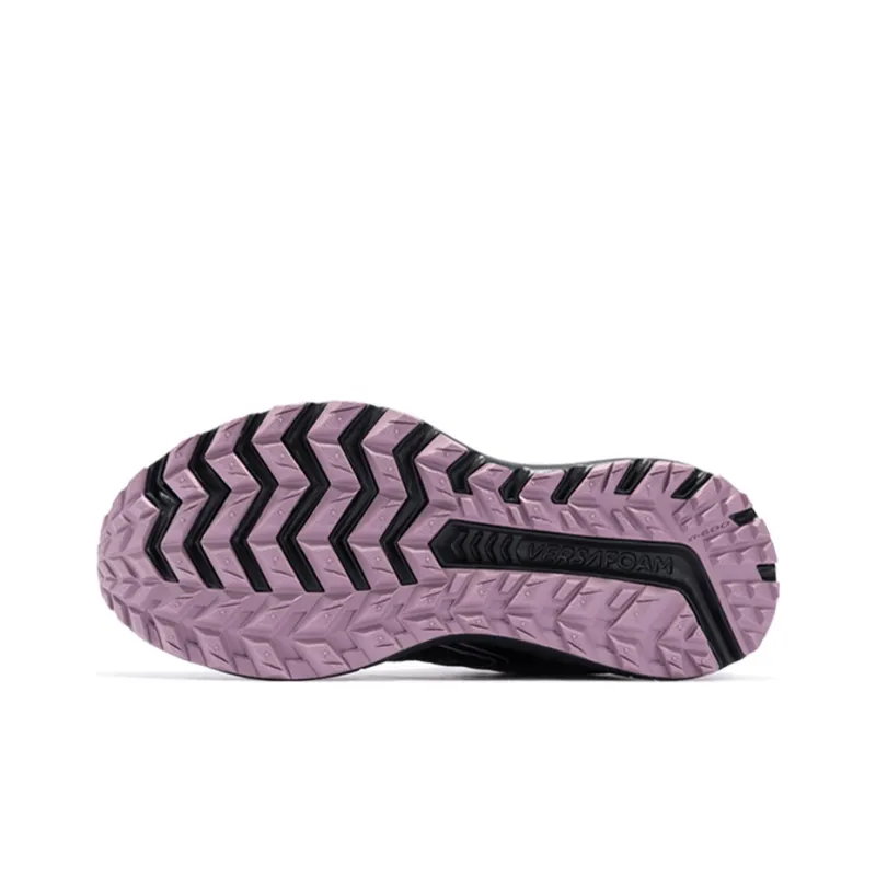 Saucony Cohesion 12 Cushioning Anti Slip Wear Resistant Breathability Low Top Running Shoes Women's Black Purple-4