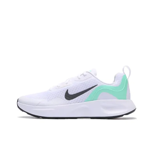 Nike Wearallday Running Shoes Women's Low-Top White/Dark Smoke Gray/Football Gray/Radiant Green