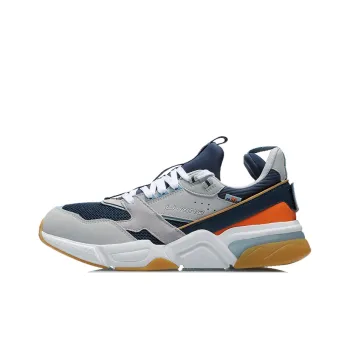 Disney x LiNing 001 Anti Slip Wear Resistant Low Top Running Shoes Unisex Gray Blue