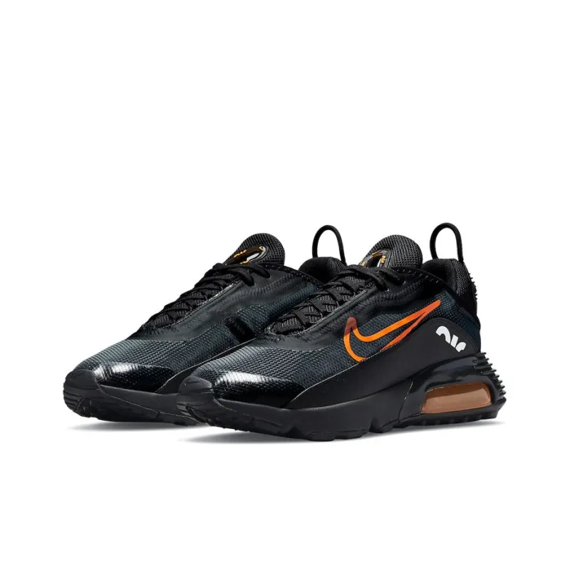Nike Air Max 2090 Cushioning Anti Slip And Wear Resistant Low Top Running Shoes Men's Black Orange-2
