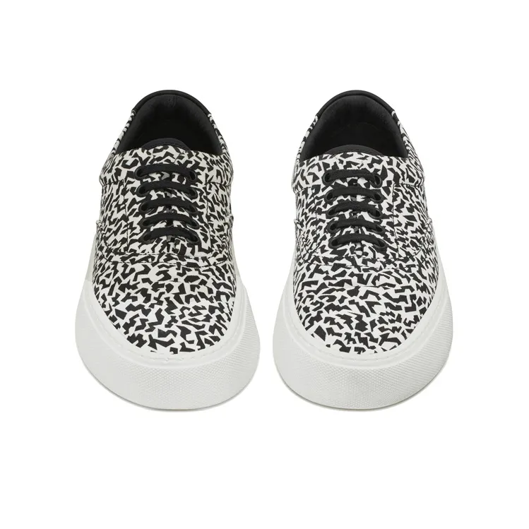 SAINT LAURENT Venice Low Black White Print-2