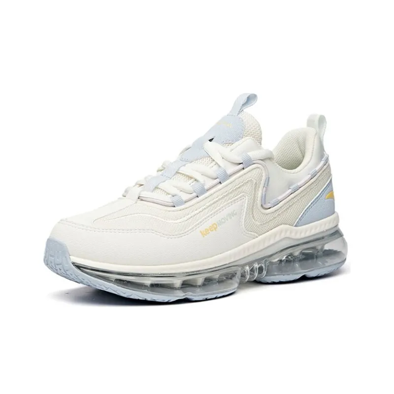 Anta Running Collection Cushioning Anti Slip Wear Resistant Breathability Low Top Running Shoes Women's White Blue-1