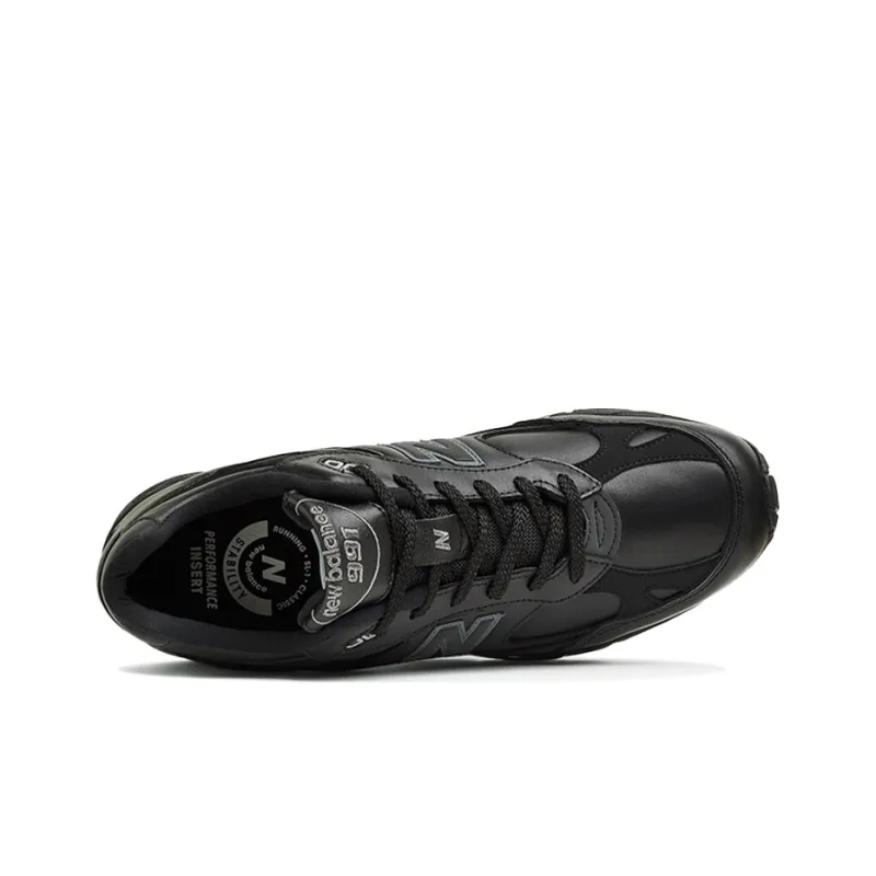 New Balance 991 Leather Black Grey Women's-2
