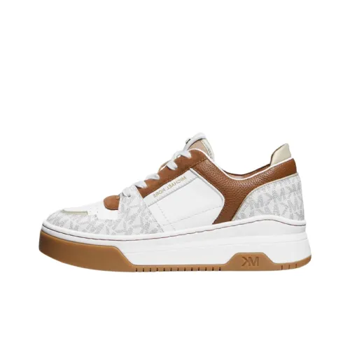 MICHAEL KORS Lexi Stylish Skateboarding Shoes Women's White Brown