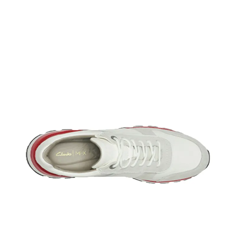 Clarks Wear Resistant Low Top Running Shoes Men's White-3