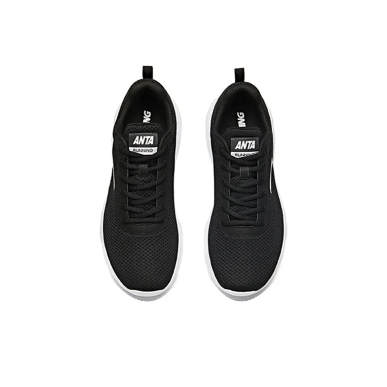 Anta Cushioning Anti Slip Wear Resistant Breathable Lightweight Coverage Low Top Casual Running Shoes Men's Black-3