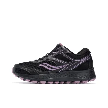 Saucony Cohesion 12 Cushioning Anti Slip Wear Resistant Breathability Low Top Running Shoes Women's Black Purple