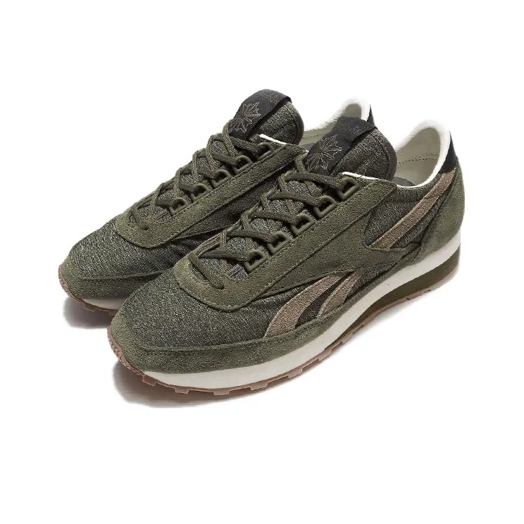 Reebok Aztec Running Shoes Men Low-Top Olive Green-2