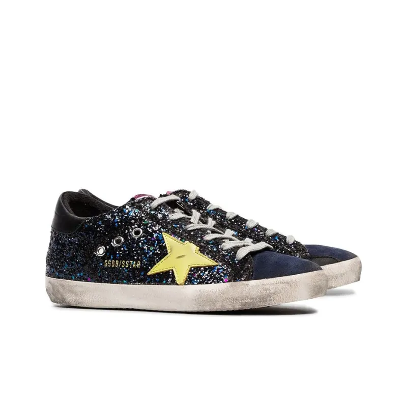 Golden Goose Super Star Stylish Skateboarding Shoes Women's Black Gold-2