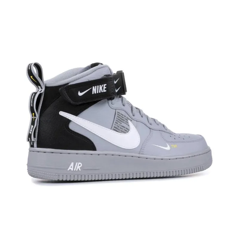 Nike Air Force 1 Mid Utility Wolf Grey Black-3