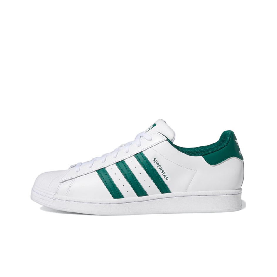 Superstar Adidas Originals White Collegiate Green