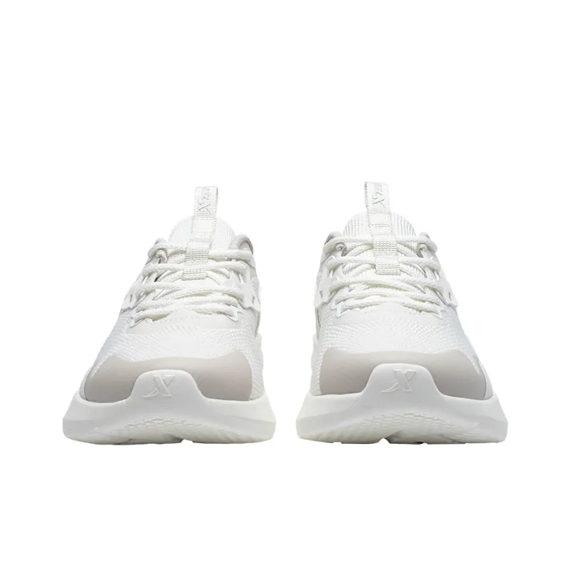 XTEP Cloud DC Cushioned Anti Slip And Wear Resistant Lightweight Low Top Casual Running Shoes Women's White Gray-3