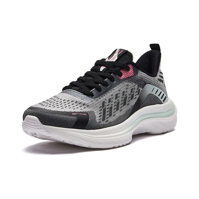 Erke Shock Absorbing, Non Slip, Wear Resistant, Breathable And Lightweight Low Top Running Shoes Women's Black Pink-1