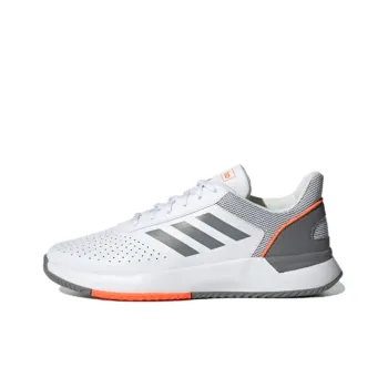 Adidas Courtsmash Lightweight And Wear-resistant Low-Top Running Shoes Men's White Gray Orange