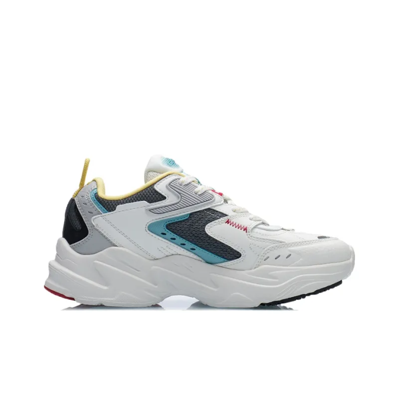 LiNing Spacetime Cushioning Low Top Running Shoes Women's White Gray-1
