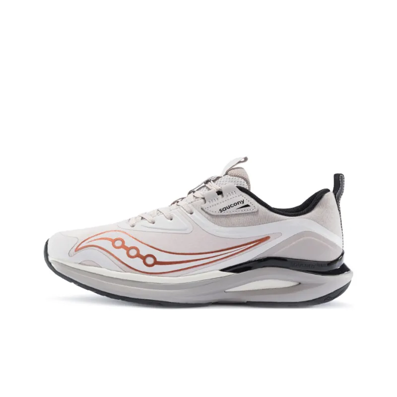 Saucony Jaeger Junior Lark 1.5 Abrasion Resistant Cushioning Low Top Running Shoes Men's Beige Orange-0