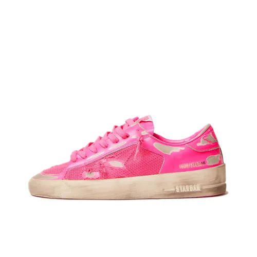 Golden Goose Stardan Skateboard Shoes Men Low-Top Neon Pink