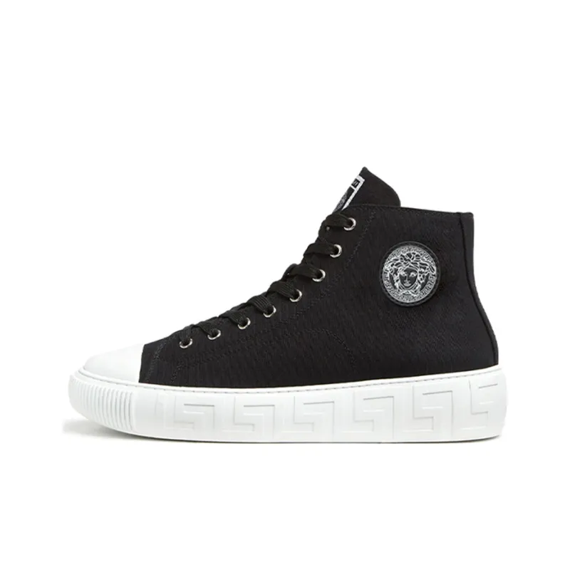 FANSIZHE Barocco High Top Stylish Skateboarding Shoes Men's Black-0