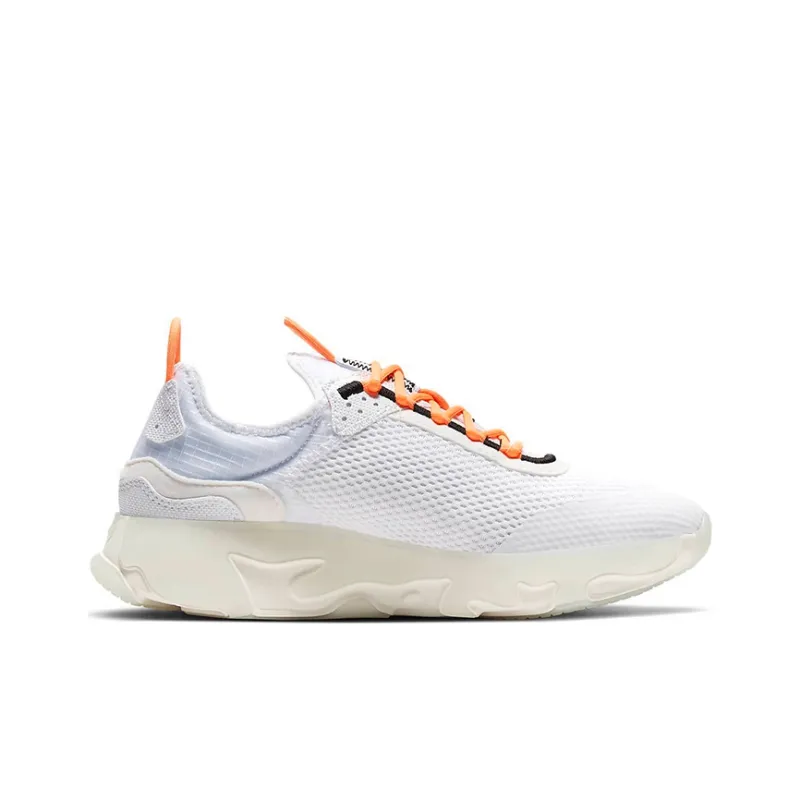 Nike React Live Anti-Slip And Wear-Resistant Breathable Low-Top Running Shoes GS White Orange-1