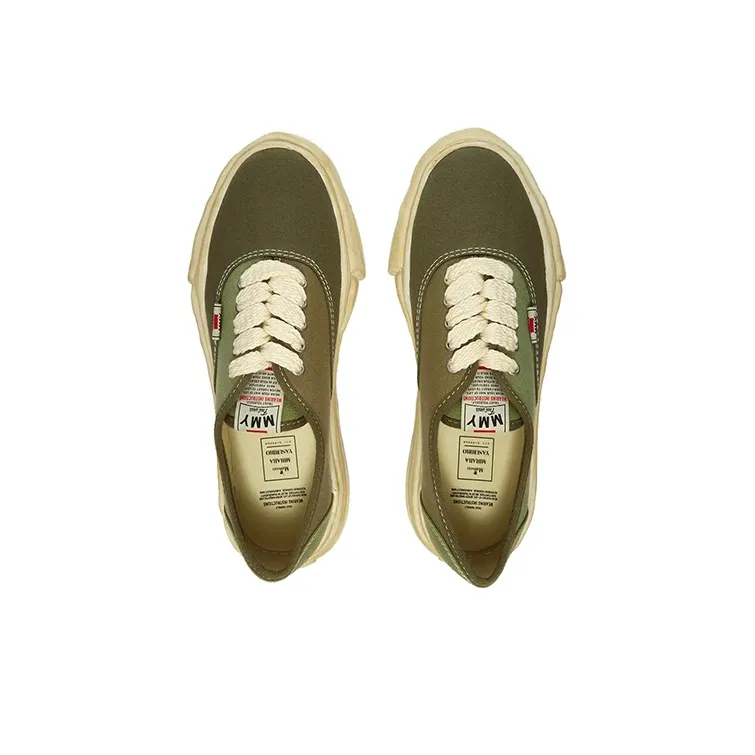 MIHARA YASUHIRO Baker Dissolve Shoes Low-Top Stylish Skateboarding Shoes Men's Green Vintage Version-2
